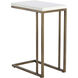 Sawyer 26 X 19.75 inch Antique Brass / White Outdoor End Table